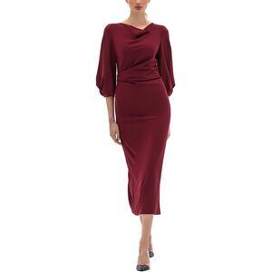 Bgl Womens  Wool-Blend Midi Dress, Red